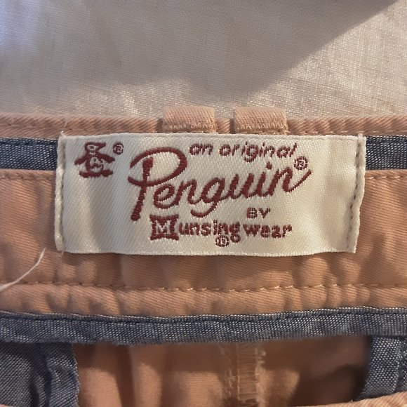 Penguin Men's Cotton Chinos Salmon Colour Size 31x32 - Picture 9 of 11